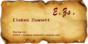 Elekes Zsanett névjegykártya
