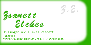 zsanett elekes business card